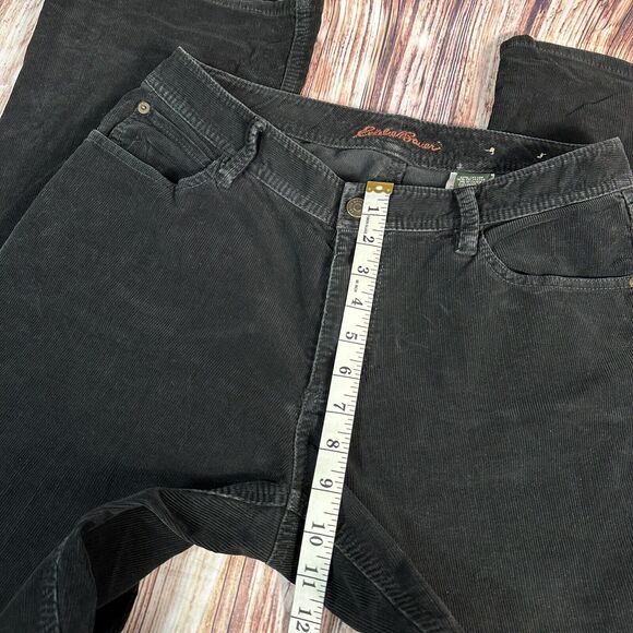 Eddie Bauer Size 8 Black Boot Cut Mid Rise Corduroy Pants Slacks Trouser 28x30.5 - Picture 5 of 11